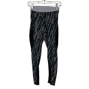 Nike Pro Athletic Leggings Womens Small Black Gray Hypercool Mesh Sides Workout